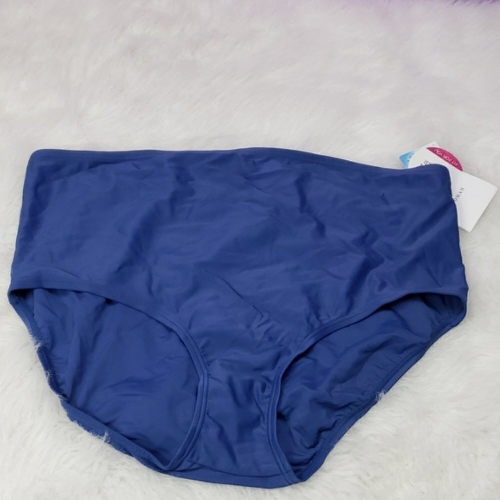 new croft & Barrow royal blue Tummy slimmer bikini bottom